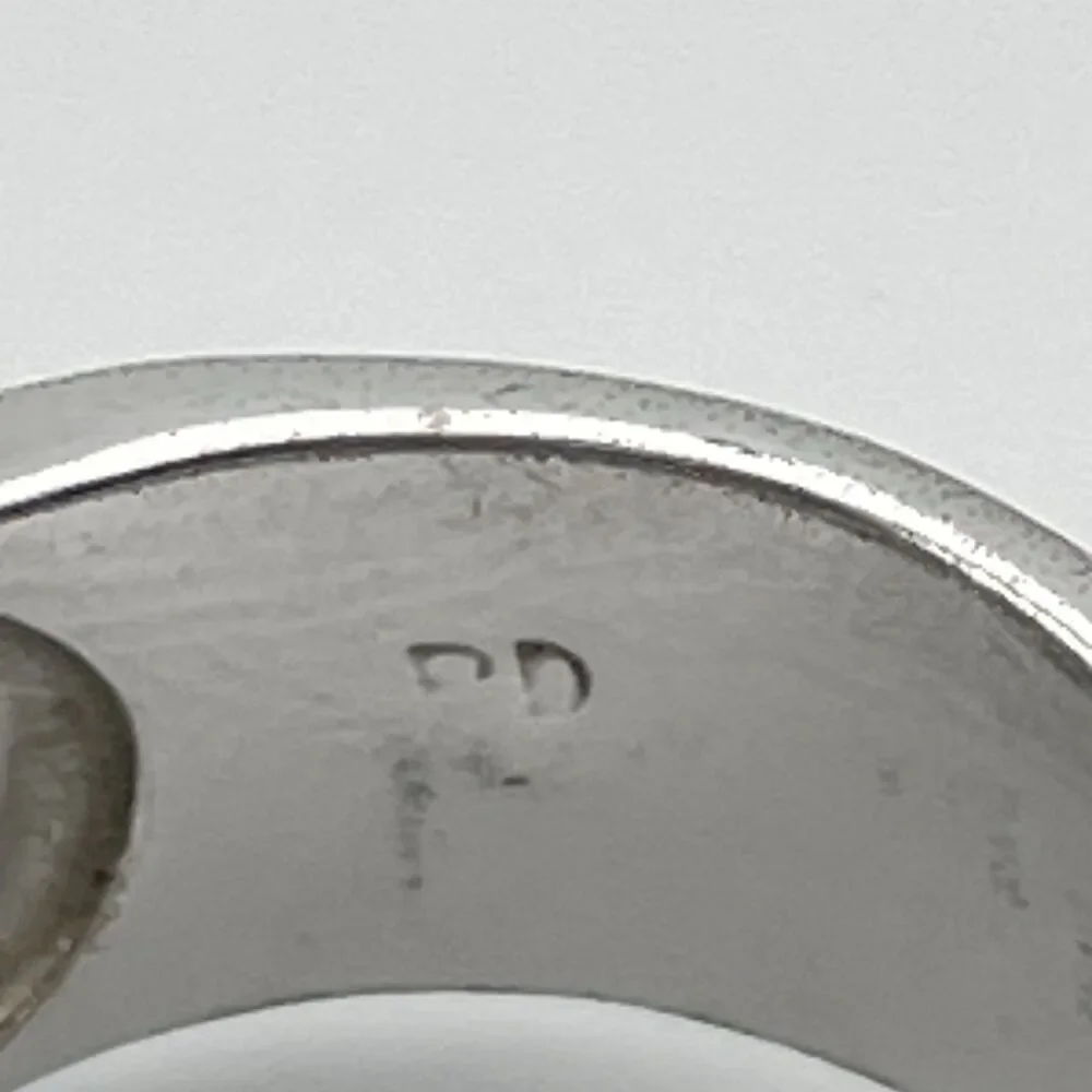 Premier Designs White Rhinestone Wide Ring Band  Sz 6 Boho Statement Cocktail